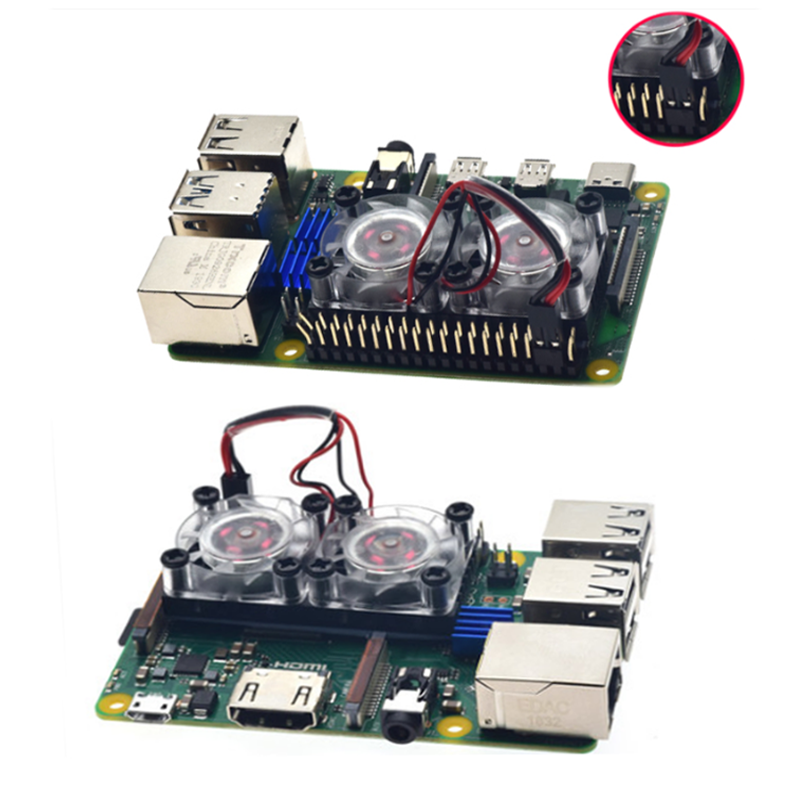 Raspberry Pi 3B+/4 Model B Cooling Fan 5V Heatsink Fans