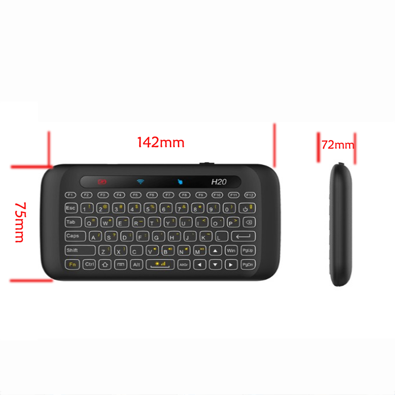 Raspberry Pi H20 Mini Wireless Keyboard Backlight Touchpad, 2.4G wireless keyboard