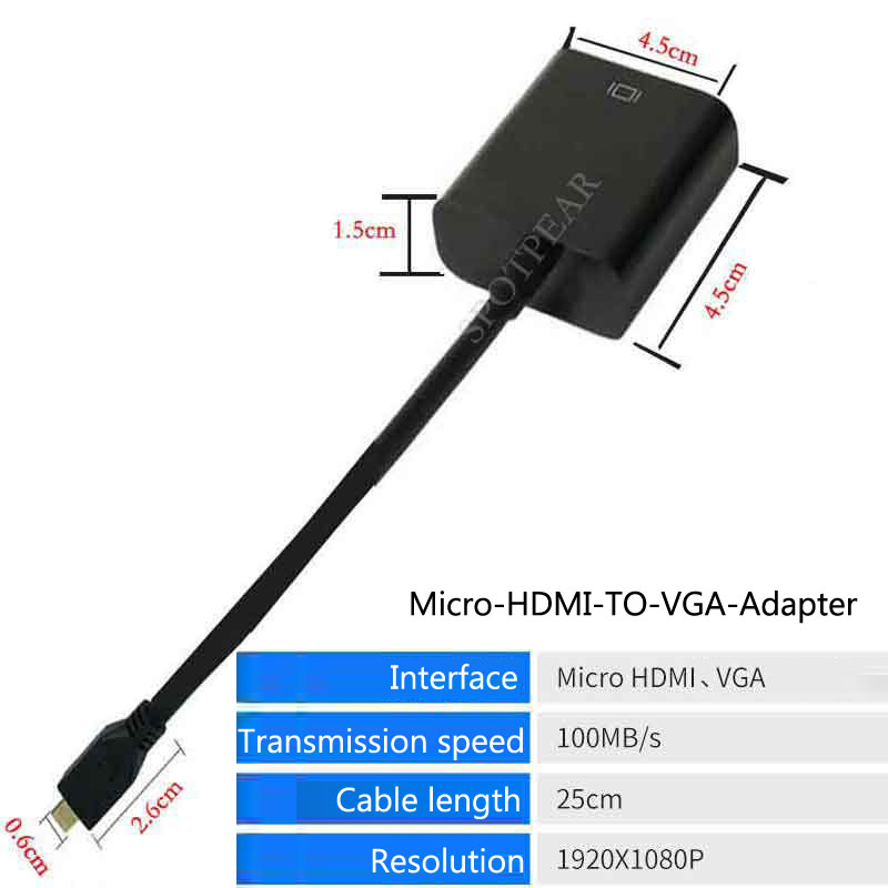 Raspberry Pi Micro HDMI TO VGA Adapter﻿