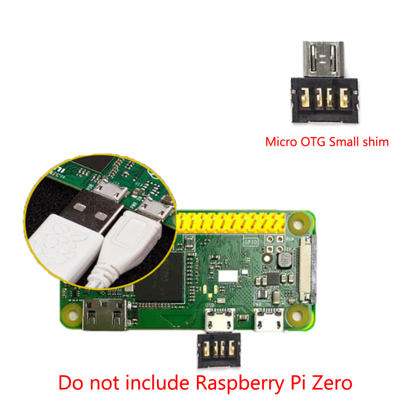 Raspberry Pi Zero W/ WH USB To Micro USB OTG Small shim