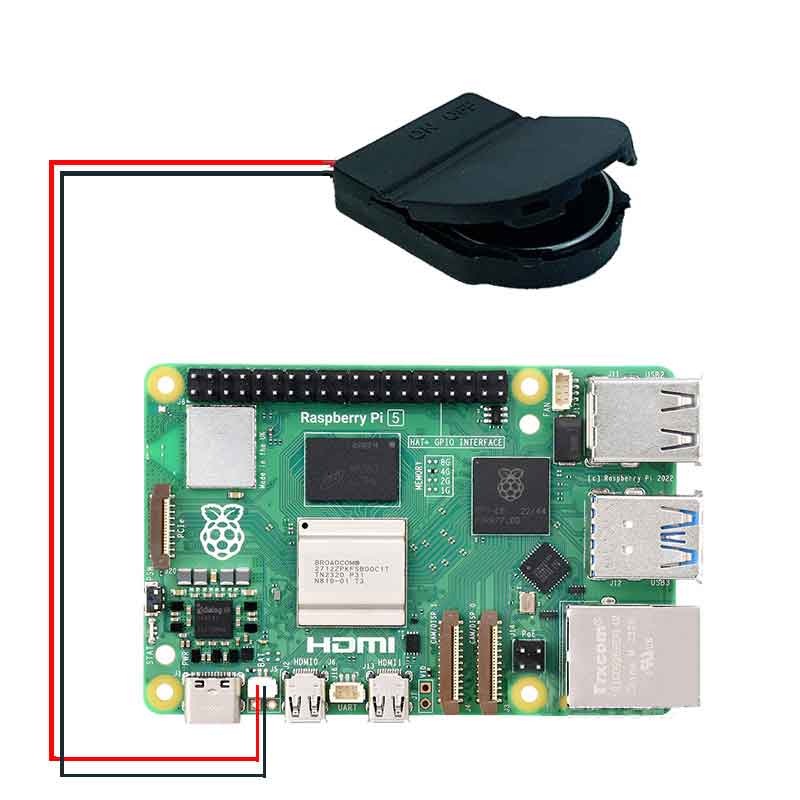 Raspberry Pi 5 RTC Battery Box (Not include CR2032 or LIR2032 Battery)