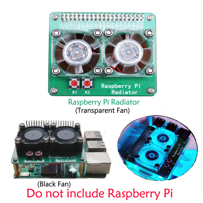 Raspberry Pi Dual Fan Heat hat for Raspberry Pi 4B/3B+/3B/3A+