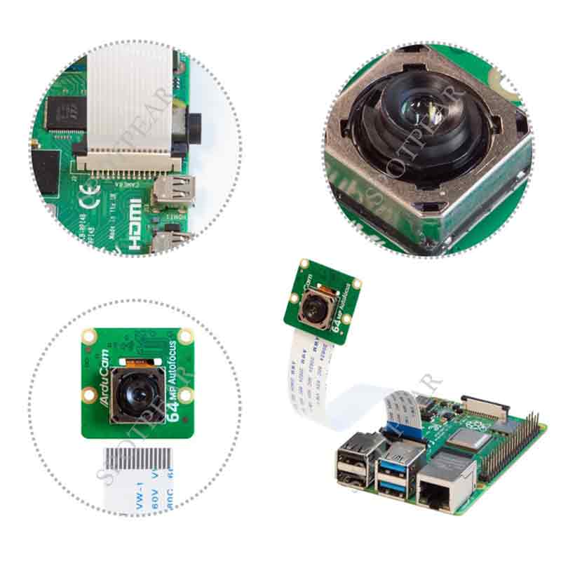 Arducam 64MP PDAF&CDAF Autofocus Camera for Raspberry Pi