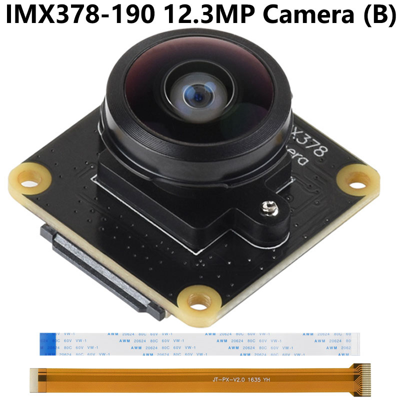 Raspberry Pi Fisheye Camera IMX378 12.3MP 190° Wide Angle Roller shutter