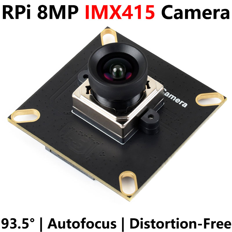 Raspberry Pi Autofocus Camera 8MP IMX415 93.5° FOV Distortion-Free
