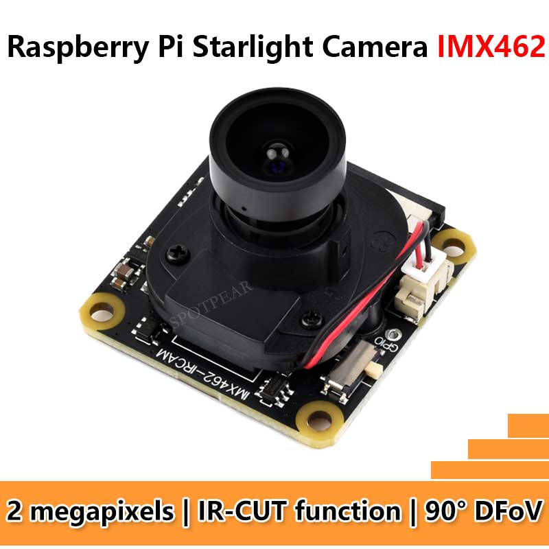 Raspberry Pi Starlight Camera IR-CUT IMX462 (A)  Sensor 2MP 90 Degree