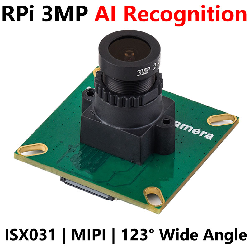 Raspberry Pi AI Recognition Camera 3MP ISX031 123° Wide Angle For Jeston