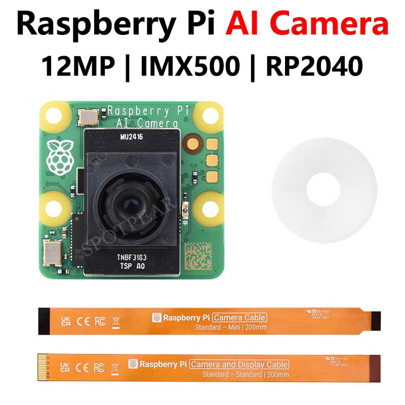 Raspberry Pi AI Camera Official Original 12MP IMX500 Intelligent visual Sensor On-Board RP2040