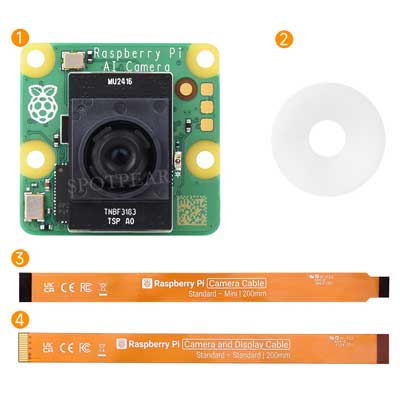 Raspberry Pi AI Camera Official Original 12MP IMX500 Intelligent visual Sensor On-Board RP2040