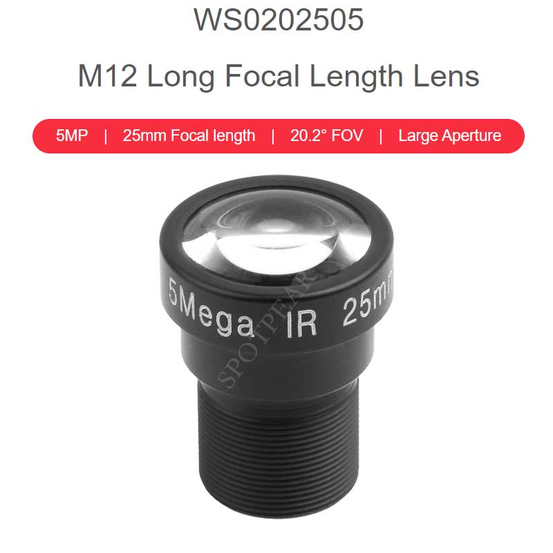 M12 Long Focal Length Lens 5MP 20.2° 25mm For Raspberry Pi High Quality HQ Camera M12