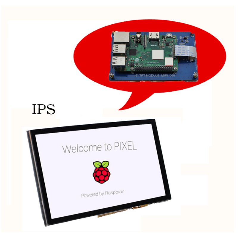 Raspberry Pi 5inch DSI LCD MIPI port display capacitive touch screen (IPS)