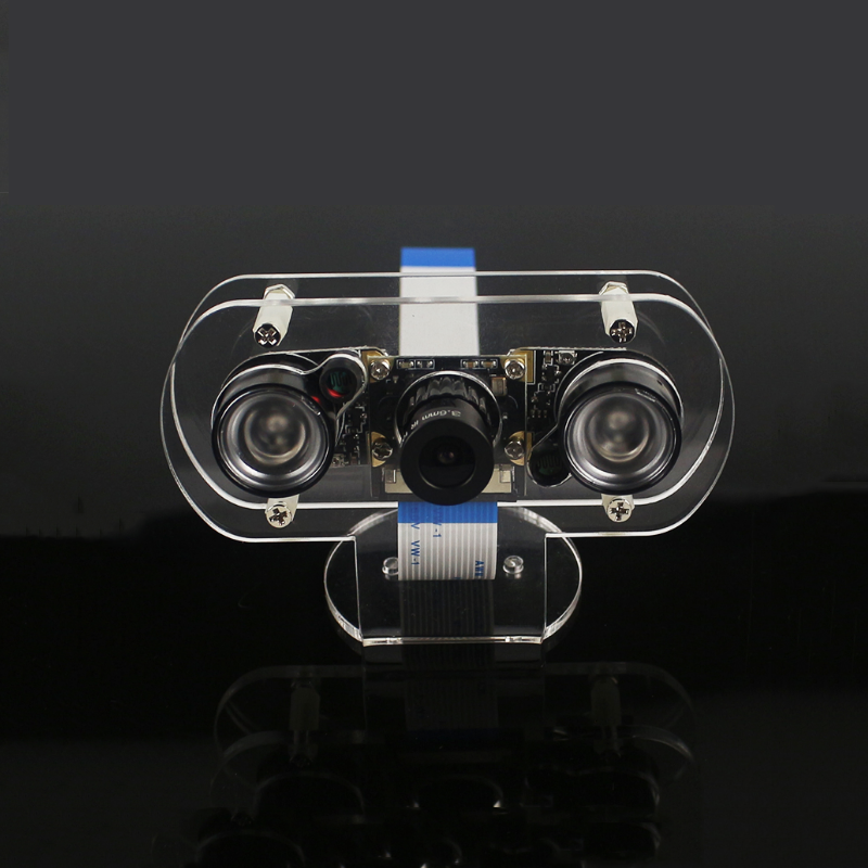 Raspberry Pi Camera for 4B/3B/ZERO/ZERO W/pi0 with Acrylic Bracket case with led board