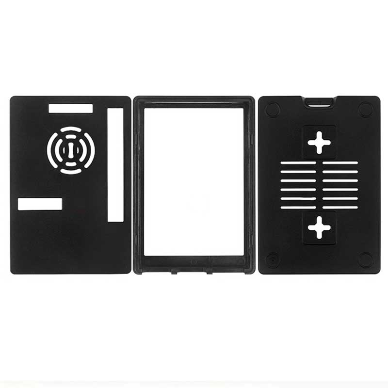 Raspberry Pi 5 ABS Case 3.5inch Display Fan Hole Compatible Multi-Purpose with Removable Cover and Fan Mount