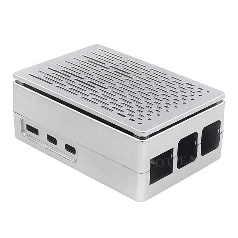 Raspberry Pi 5 ABS Case 3.5inch Display Stripe Compatible Multi-Purpose with Removable Cover and Fan Mount