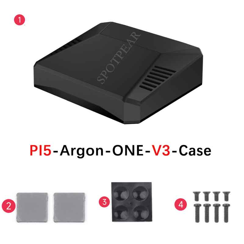 Argon ONE V3 Case with FAN IR For Raspberry Pi 5