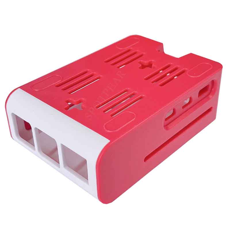 Raspberry Pi 5 Red-White Case Compatible with official Active Cooler