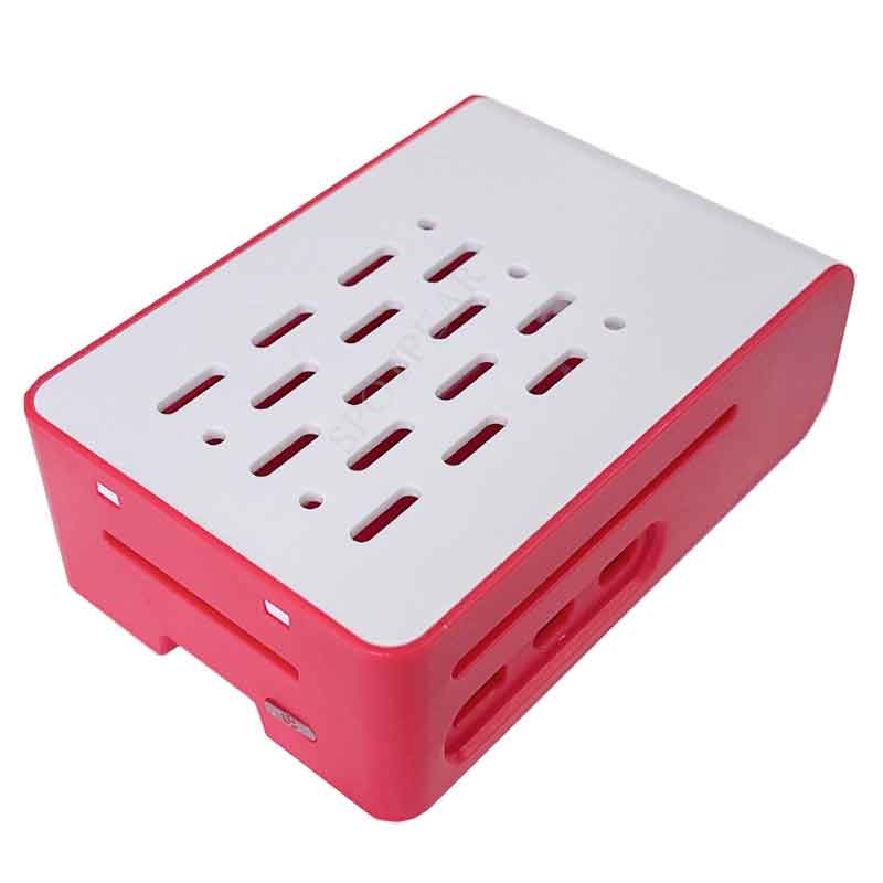 Raspberry Pi 5 Red-White Case Compatible with official Active Cooler