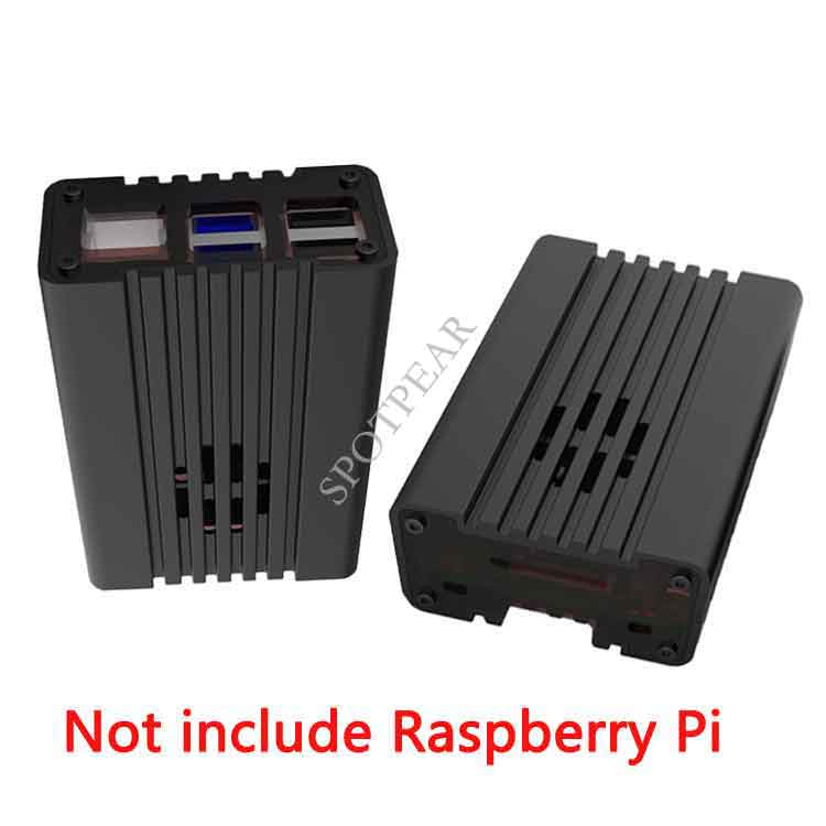 Raspberry Pi 4 Model B 4B Aluminum Alloy Case with Fan Heatsinks