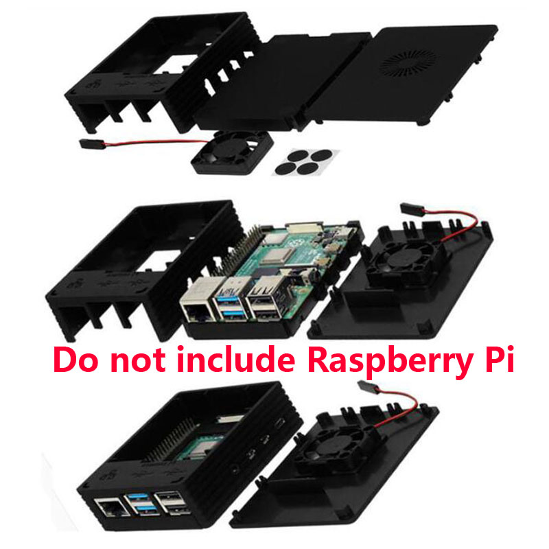 Raspberry Pi 4 Model B case, Black Case