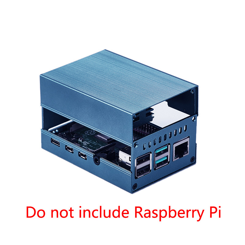 Raspberry Pi 4 Model B Aluminium Alloy Case, Blue case