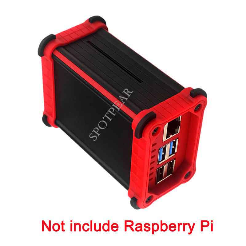 Raspberry Pi 4 Model B 4B shockproof case with aluminum pillar and fan
