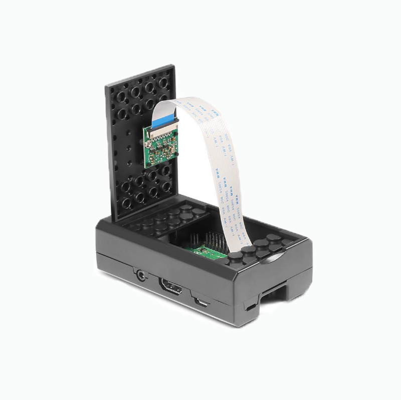Raspberry Pi 3B+/ 4 Model B ABS Case Kit with Bracket Camera Heatsink