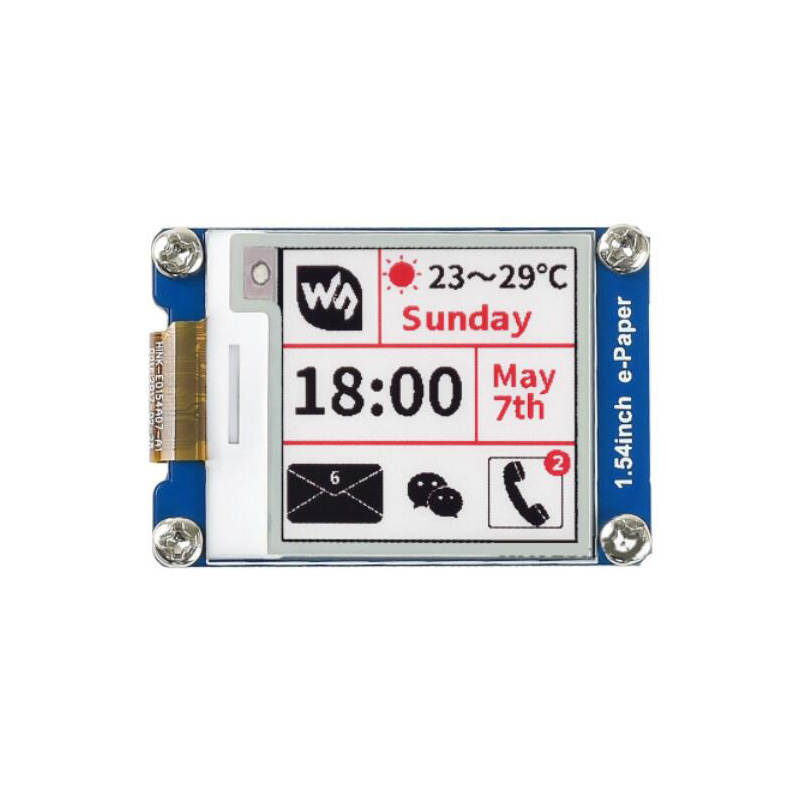 1.54inch E Ink display module, red, black, white, 200x200