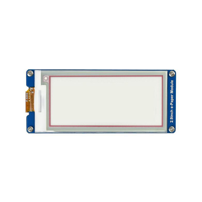 2.9inch E Ink display module, red, black, white, 296x128