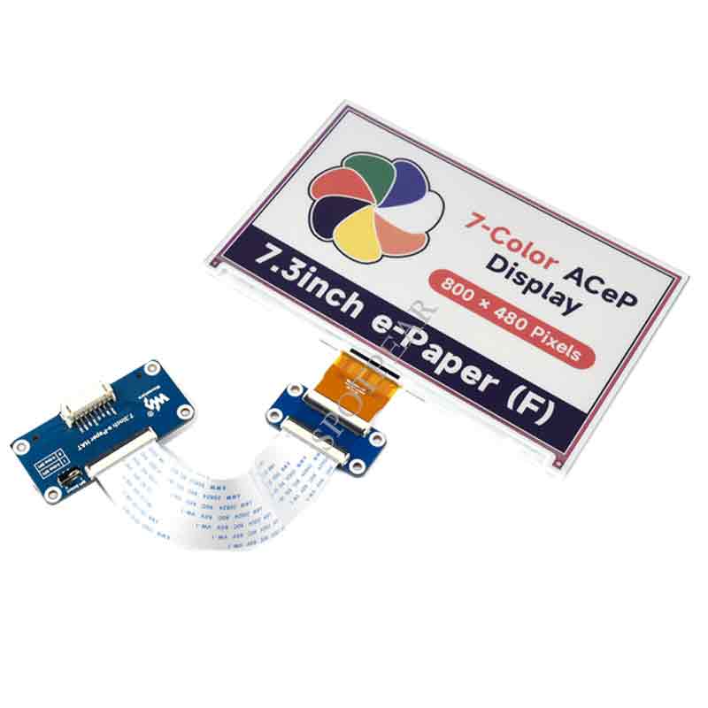 Raspberry Pi 7.3inch e Paper HAT e Ink Display Module resolution SPI for Arduino/STM32/Jetson Nano