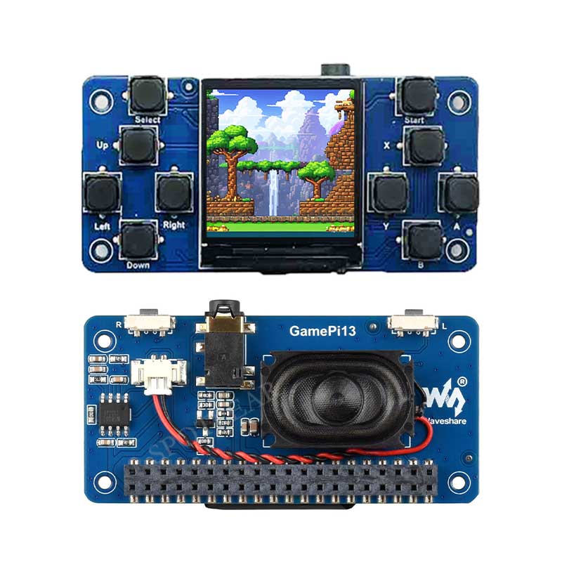 Raspberry Pi LCD Display Screen 1.3inch LCD with Game Button AND Audio Buzzer For Zero 2W / 3B / 4B / PI5 / RP2040-PiZero