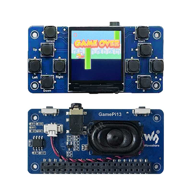 Raspberry Pi LCD Display Screen 1.3inch LCD with Game Button AND Audio Buzzer For Zero 2W / 3B / 4B / PI5 / RP2040-PiZero