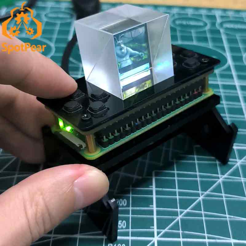 Raspberry Pi LCD 3D Display Transparent Screen Refractive Prism Game Mini TV For Raspberry Pi Zero