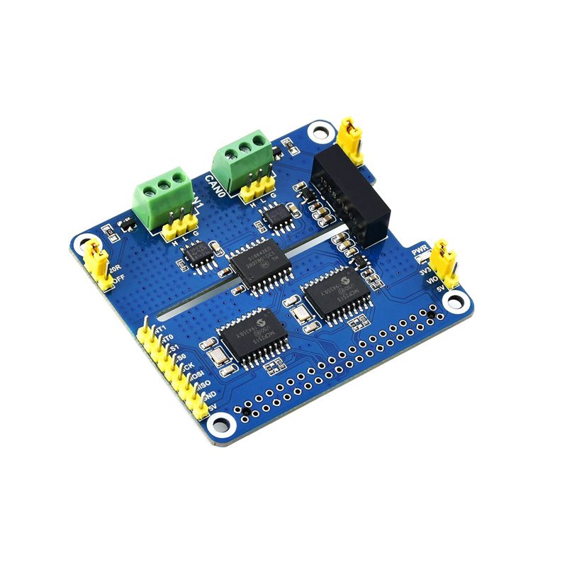 Raspberry Pi 2 Channel Isolated CAN Expansion HAT, Dual Chips Solution