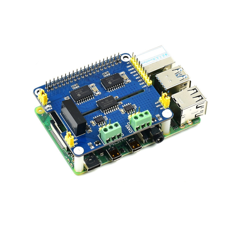 Raspberry Pi 2 Channel Isolated CAN Expansion HAT, Dual Chips Solution
