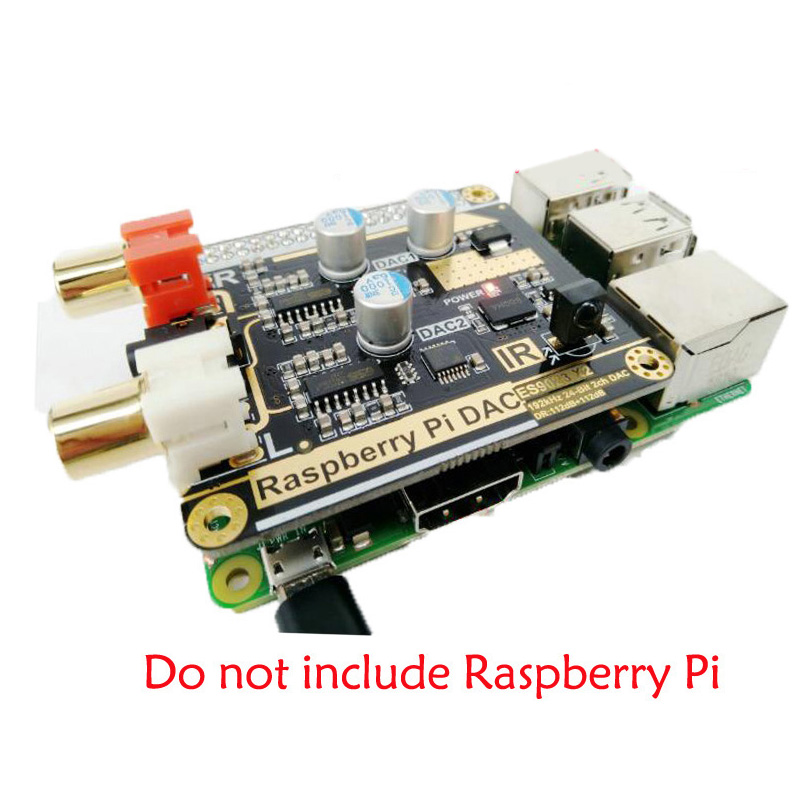 Raspberry Pi HIFI DAC Decoder Board, HIFI Dual Decoding DAC, I2S