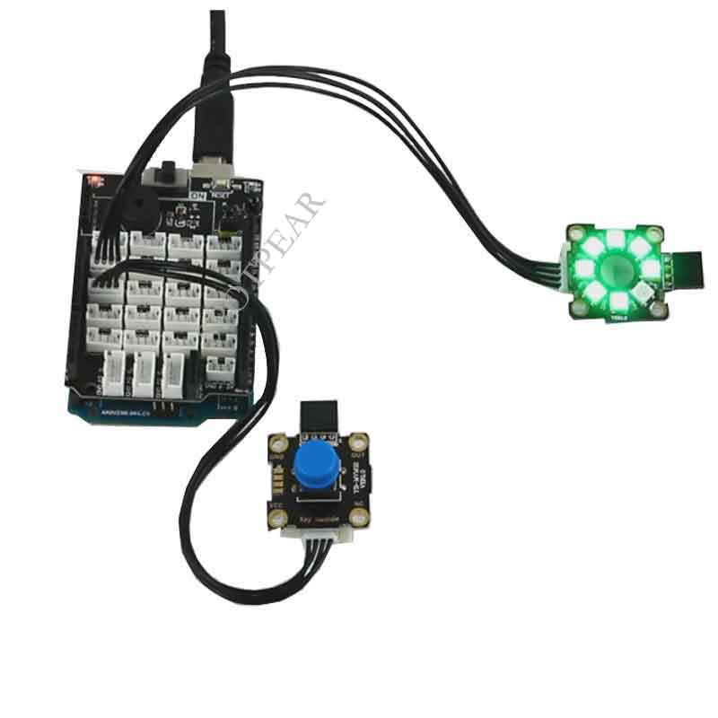 Raspberry Pi Pico Colorful RGB light halo module compatible alligator clip DuPont line PH2.0 cable