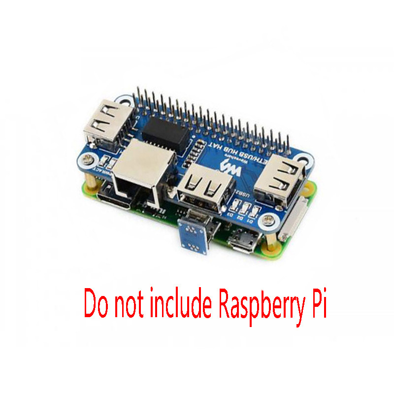 Raspberry Pi Ethernet / USB HUB HAT, 1x RJ45, 3x USB