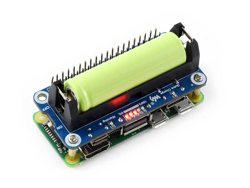 Raspberry Pi Li ion Battery HAT, 5V Output