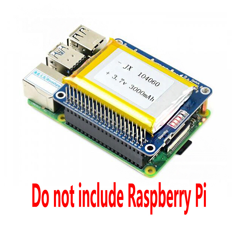 Raspberry Pi Li polymer Battery HAT, 5V Output