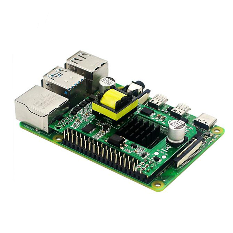 Raspberry Pi 3B+/4B POE HAT（C）Power over Ethernet HAT, with heatsink