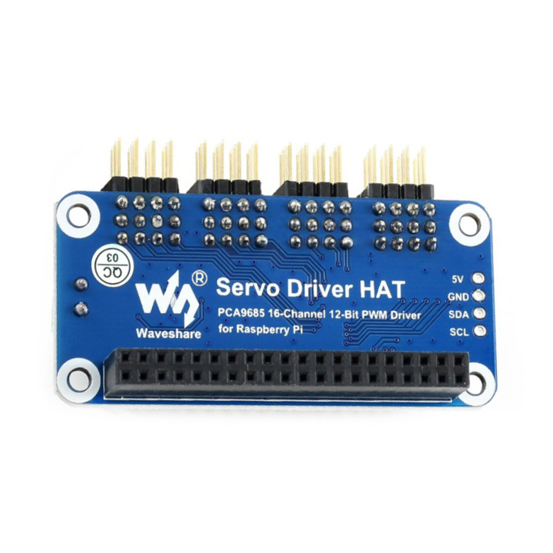 Raspberry Pi Servo Driver HAT (B), 16 Channel, 12 bit, I2C