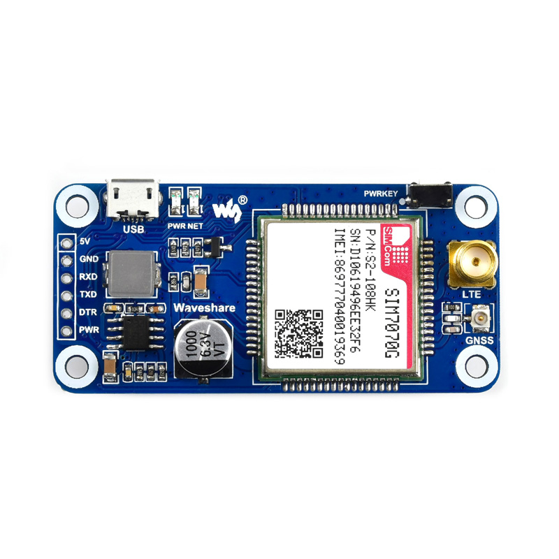 Raspberry Pi SIM7070G Cat M/NB IoT/GPRS HAT, GNSS