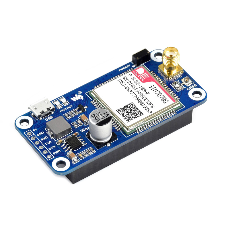 Raspberry Pi SIM7070G Cat M/NB IoT/GPRS HAT, GNSS
