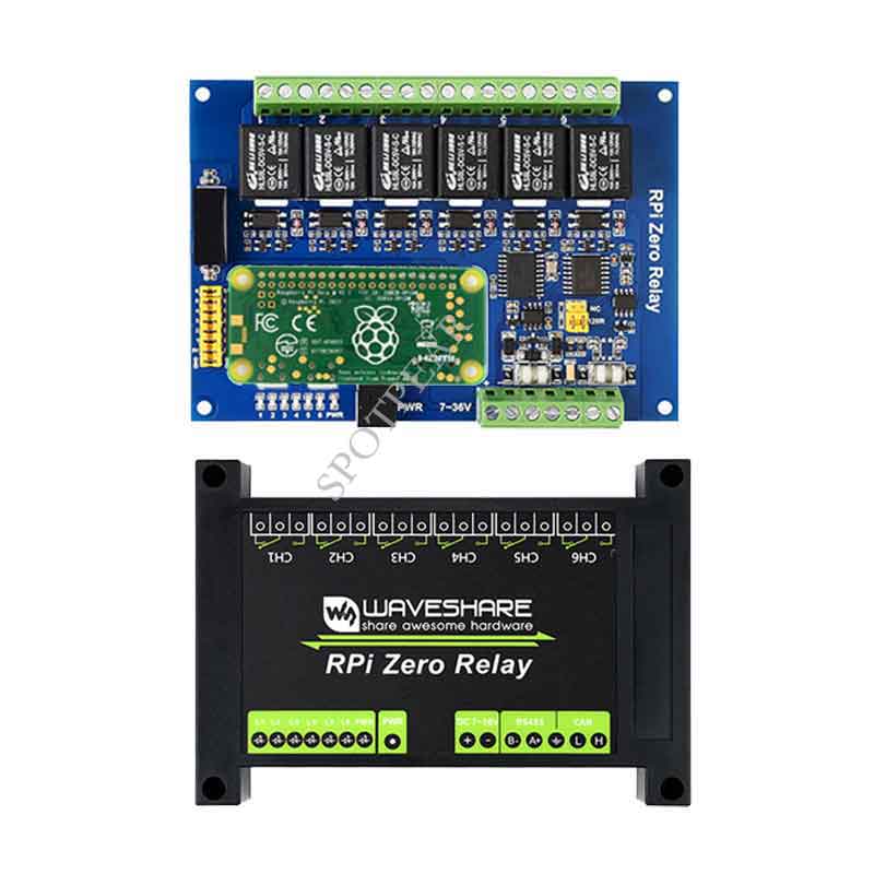 Raspberry Pi Zero Industrial 6 ch Relay Module RS485/CAN Isolated Protections