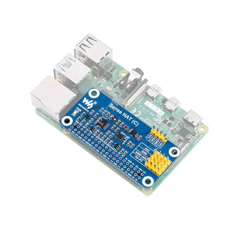 Raspberry Pi QMI8658C AK09918 SHTC3 LPS22HB TCS34087 SGM58031 All in 1 sensor board