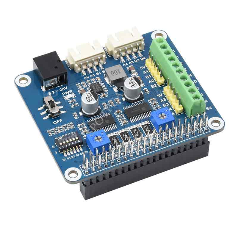 Raspberry Pi Stepper Motor HAT HRB8825 Drives Two Stepper Motors Up To 1/32 Microstepping