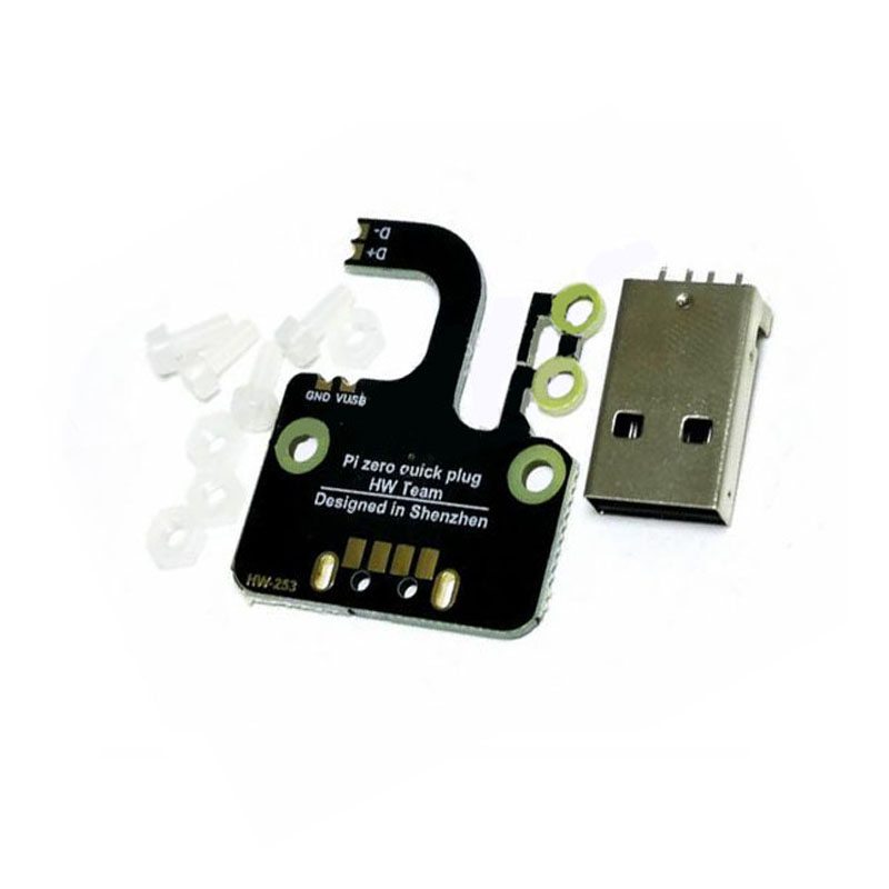 Raspberry Pi Zero USB Quick plug model PI0 W black USB adapter board, need soldered by yourself