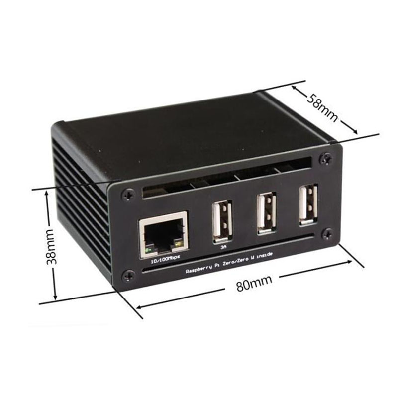Raspberry Pi Zero W USB to RJ45 HUB Ethernet, with case