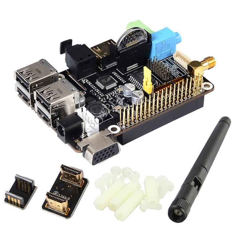 Raspberry Pi 3B X200 V1.3 Full Function Expansion Board, Support HDMI VGA/ RTC/ Audio/