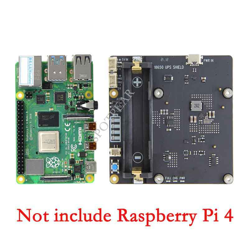Raspberry Pi 4 Model B 4B Lithium Battery 18650 UPS Expansion Board X703 V1.2 uninterruptible power